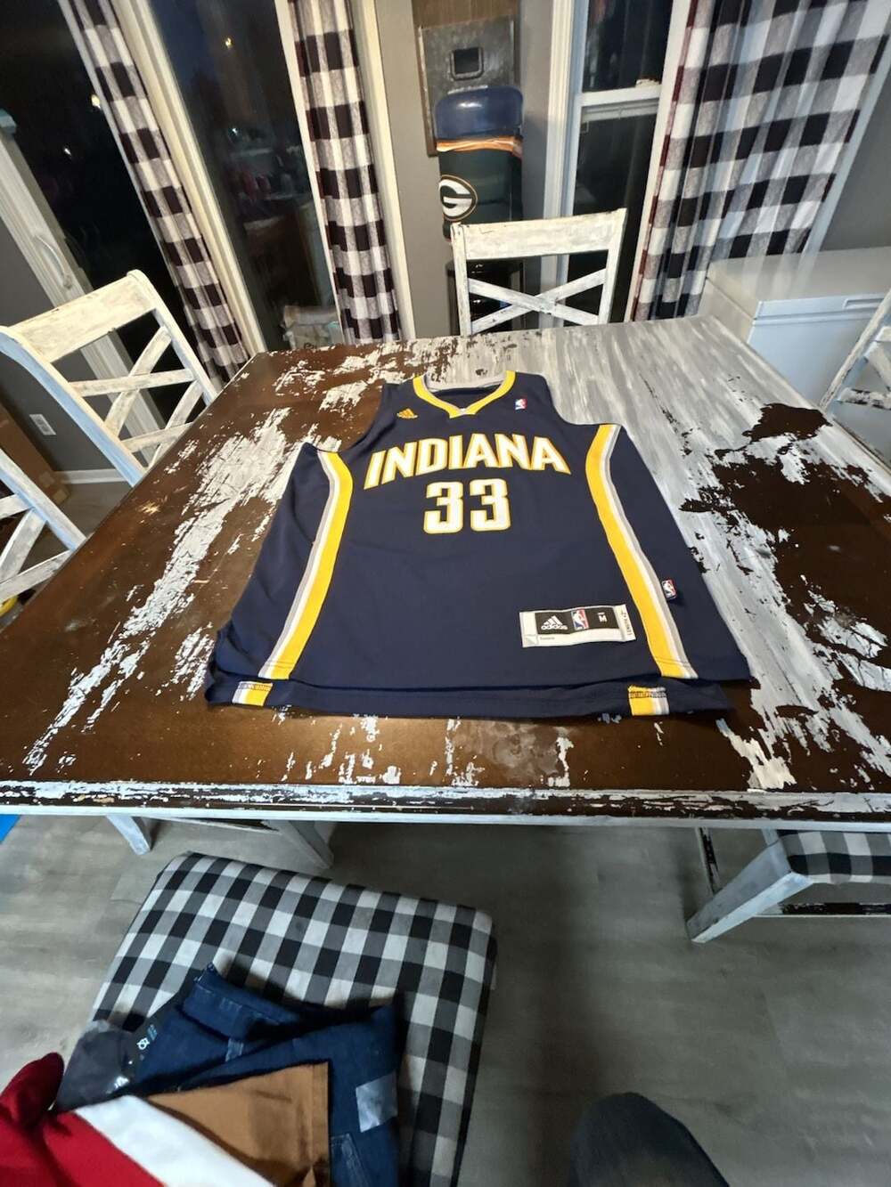 Adidas Indiana Pacers Granger 33 Jersey Size M Blue